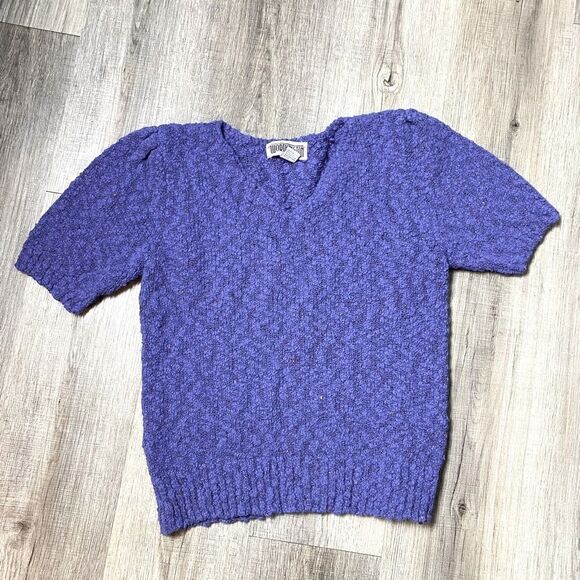 VINTAGE WORTHINGTON | Marled Short Sleeve Sweater Size Medium - Picture 1 of 5